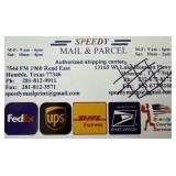SHIPPING AVAILABLE THROUGH SPEEDY MAIL AND PARCEL