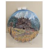 OIL PAINTING ON A HOOP