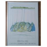 FRAMED FIESTA 1982 LAGUNA GLORIA ART MUSEUM POSTER