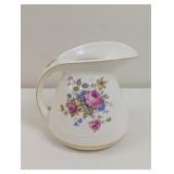 E&R AMERICAN ARTWARE FLORAL AND GOLD TRIMMED PITCH