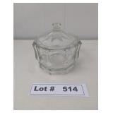 VINTAGE CLEAR GLASS CANDY BOWL