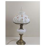 VINTAGE ALADDIN  ELECTRIFIED LAMP WITH HAND PAINTE