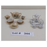 2 MINIATURE TEA SETS