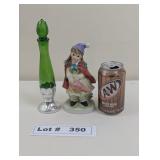 AVON EMPIRE GREEN MOONWIND COLOGNE GLASS BOTTLE AN