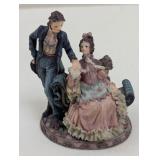 VINTAGE MEERCHI VICTORIAN COUPLE PAINTED RESIN FIG