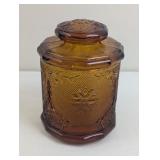 "A TIARA EXCLUSIVE " AMBER VINTAGE GLASS CANDY J
