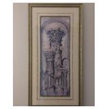 LARGE FRAMED LITHOGRAPH BY ARNOLD IGER TITLED "HI