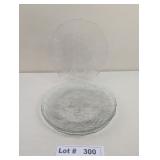 LARGE GLASS SERVING PLATES