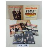 "THE BEATLES" LP ALBUMS, MAGAZINES AND DVD