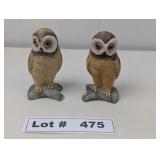 PORCELAIN BISQUE OWLS