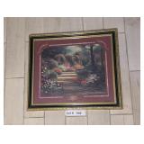 HOMCO FRAMED GARDEN PICTURE