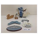 RUSTIC COUNTRY THEMED WALL PLAQUES AND TOWEL HOLDE