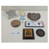 WALL ART AND WOOD COASTER
