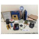 OFFICE SUPPLIES AND CLAMP LIGHT