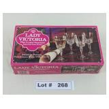 LADY VICTORIA FINE CRYSTAL STEMWARE NEW IN BOX