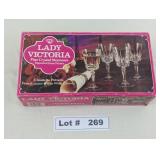 LADY VICTORIA FINE CRYSTAL STEMWARE NEW IN BOX