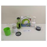 SALAD TO GO BOWL AND VEGITABLE CHOPPERS AND GRATER