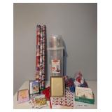 GIFT WRAP IN STORAGE CONTAINER  , GIFT BOXES, CARD