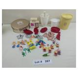 TUPPERWARE CONTAINERS, WEIGHT WATCHERS SCALE, COOK