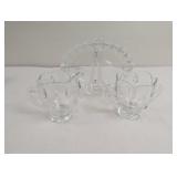 VINTAGE CREAMER, SUGAR BOWL, AND PLATE