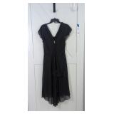 BLACK PARTY DRESS WITH RHYNESTONES SIZE 18