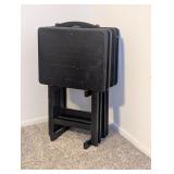 WOODEN TV TRAYS AND STAND