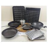 VINTAGE GREASE CANITER, COOKWARE, ROASTING PANS, A
