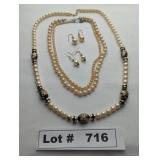 JEWELRY - CULTURED PEARL NECKLACES AND EARINGS - R