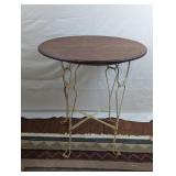 CIRCA 1900 WROUGHT IRON ICE CREAM PARLOR WITH OAK