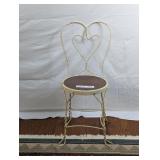 CIRCA 1900 WROUGHT IRON ICE CREAM PARLOR WOODEN SE