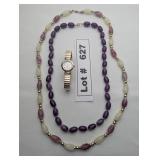 JEWELRY - BEADED NECKLACES AND WATCH-IT WATCH