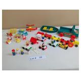 VINTAGE WOOD AND PLASTIC FISHER PRICE TOY COLLECTI