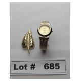 JEWELRY - RUMOURS WOVEN BAND WATCH AND GOLD PLATED