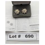 JEWELRY - NOLAN MILLER LOVELY PAVE FLOWER EARRINGS
