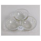 ANCHOR HOCKING OPALESCENT HOBNAIL CONDIMENT/NUT/CA