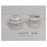 NORITAKE IVORY CHINA "ROTHSCHILD"  - CREAMER AND