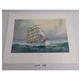 1970 PRINT OF "USCG BARK EAGLE" BY C.G. EVERS
