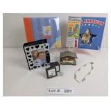 GERMAN JEWELRY MUSIC BOX AND NECKLACE, FLYING PIG,