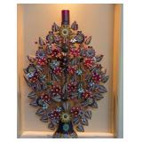 TERRA COTTA SCULPTURE "TREE OF LIFE" CANDELABRA