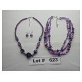 JEWELRY - BEADED NECKLACES AND EAR RINGS