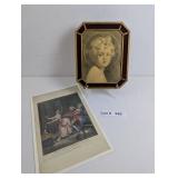 ANTIQUE FRAMED PRINT "LIGHT OF THE WORLD" BY CHA