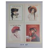 SET OF 4 VINTAGE PRINTS OF "THE LADIES HOME JOURN