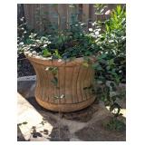 VERY LARGE AND HEAVY TERRA COTTA PLANTER WITH PLAN