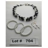 JEWELRY - BEADED NECKLACE, BRACELTS AND EARINGS -