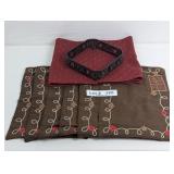 RUSTIC CAST IRON TRIVET, TABLE RUNNER AND PLACEMAT