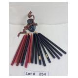 TAPERED CANDLES WITH RUSTIC CANDLE