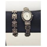 JEWELRY - FADED GLORY MARCASITE STUDDED WATCH AND