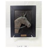 3D BRONZE HORSE ART FRAMED TITLED "FAVORITE"