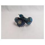 OFF PARK COLLECTION - BLUE PEACOCK RHINESTONE CUFF