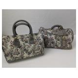 VINTAGE FRENCH LUGGAGE CO OVERNIGHT TRAVEL BAG AND